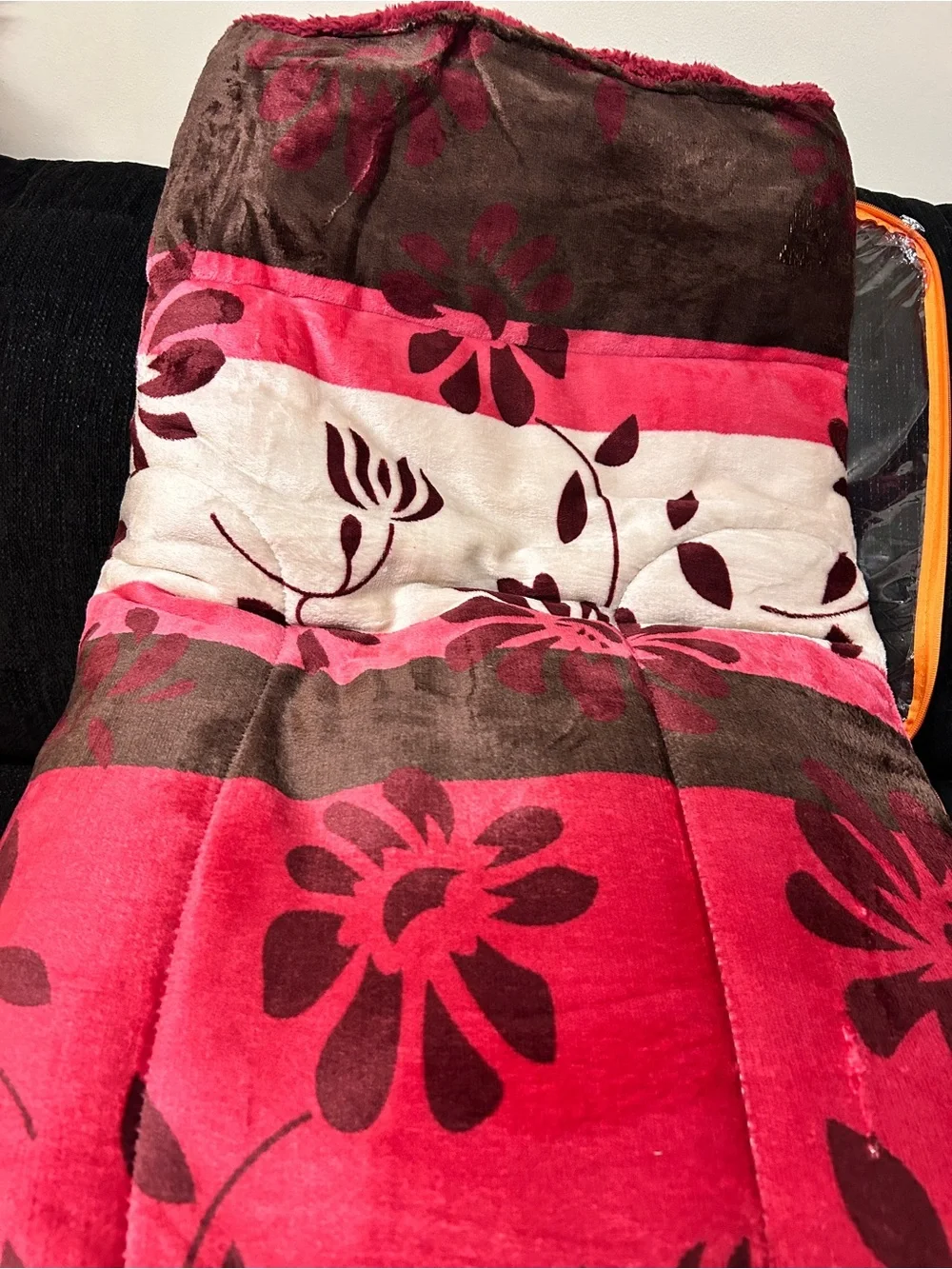 Chelsea Floral Red and Cream Queen Comforter Set - 5 Piece